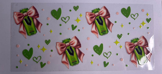 Ribbon green V uv wrap