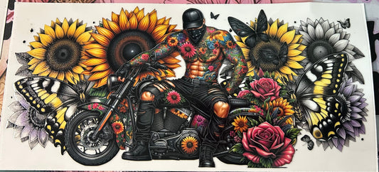 Floral motorbike (male) 16oz uv wrap