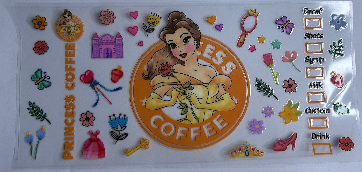 Princess’s belle coffee uv wrap