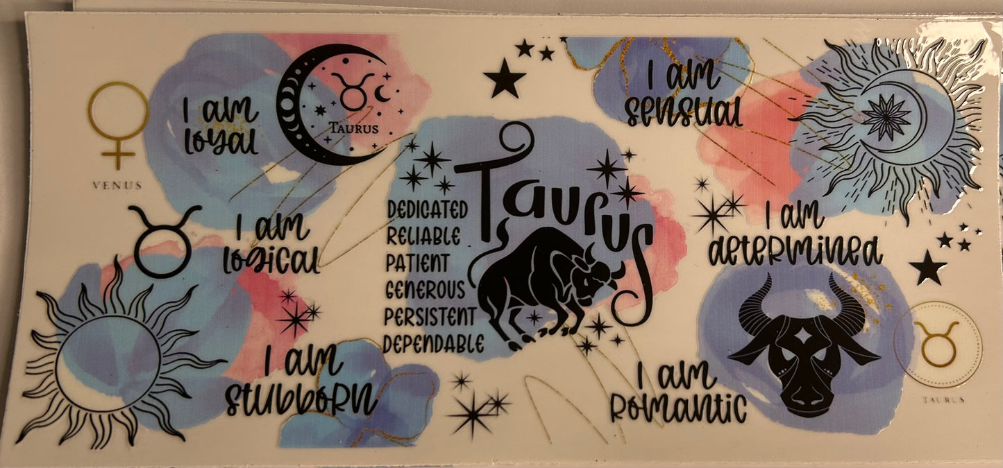 TAURUS star sign uv wrap