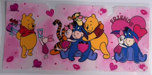 Pooh bear and friends - pink uv wrap