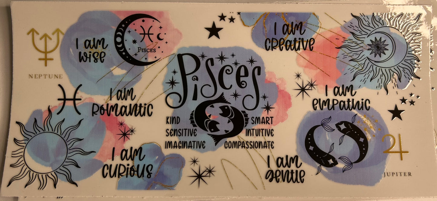 PISCES star sign uv wrap