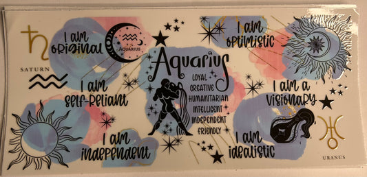 AQUARIUS star sign uv wrap