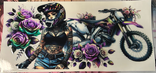 Floral motorbike 16oz uv wrap
